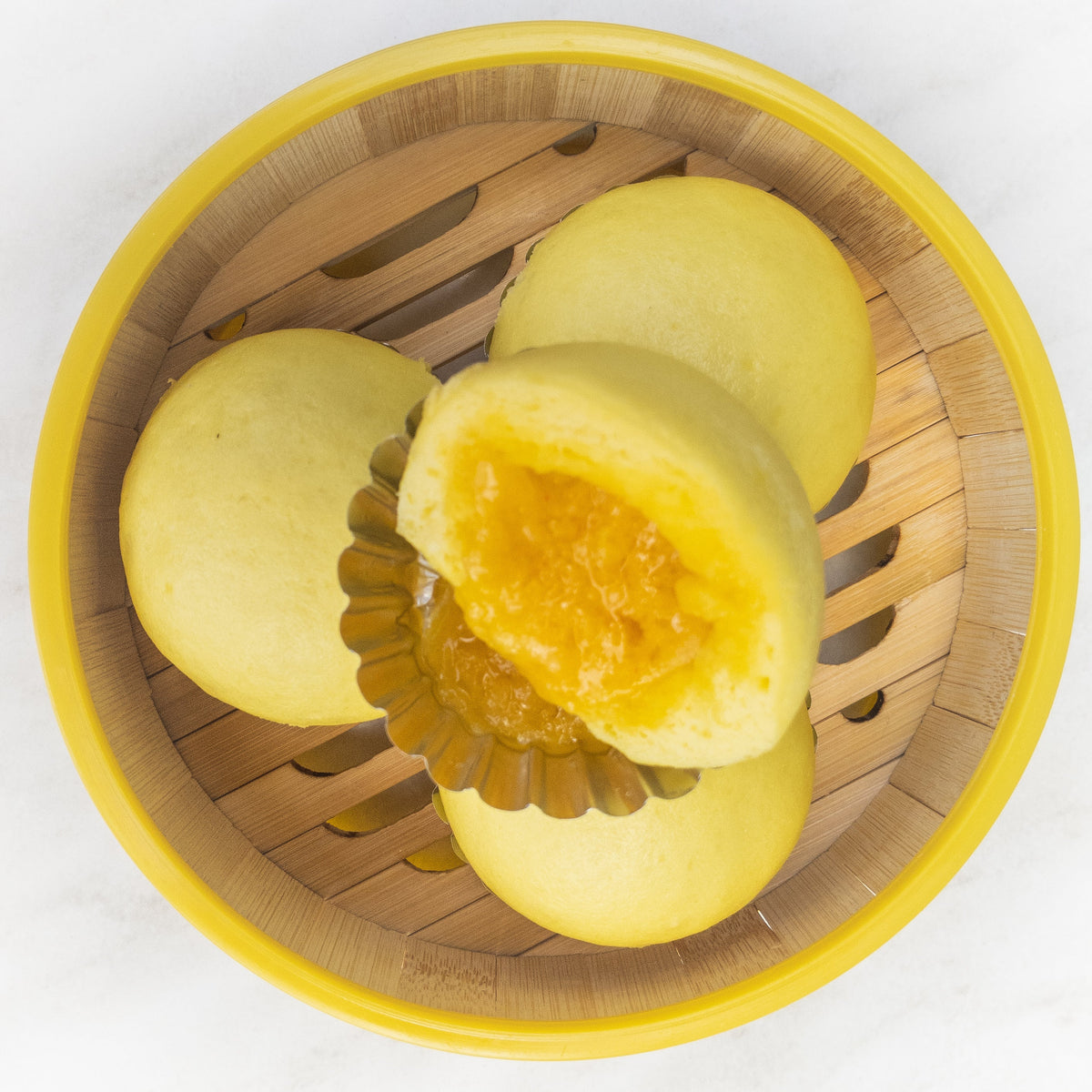 Golden Salted Egg Bao — cooked