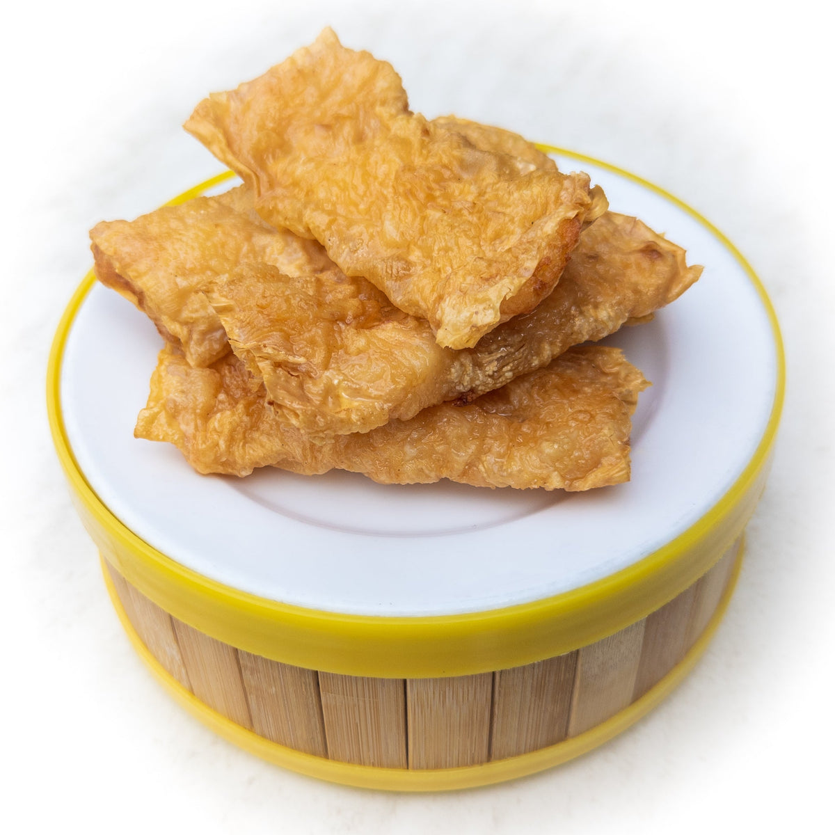 Bean Skin Prawn Roll — cooked
