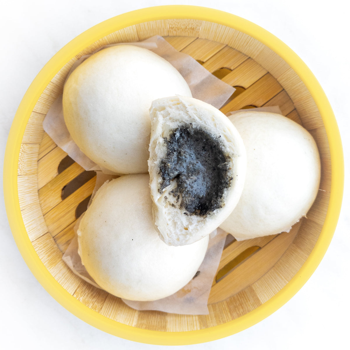 Black Sesame Bao — cooked