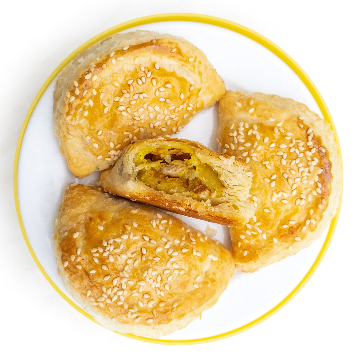 Curry Chicken Puff — cooked