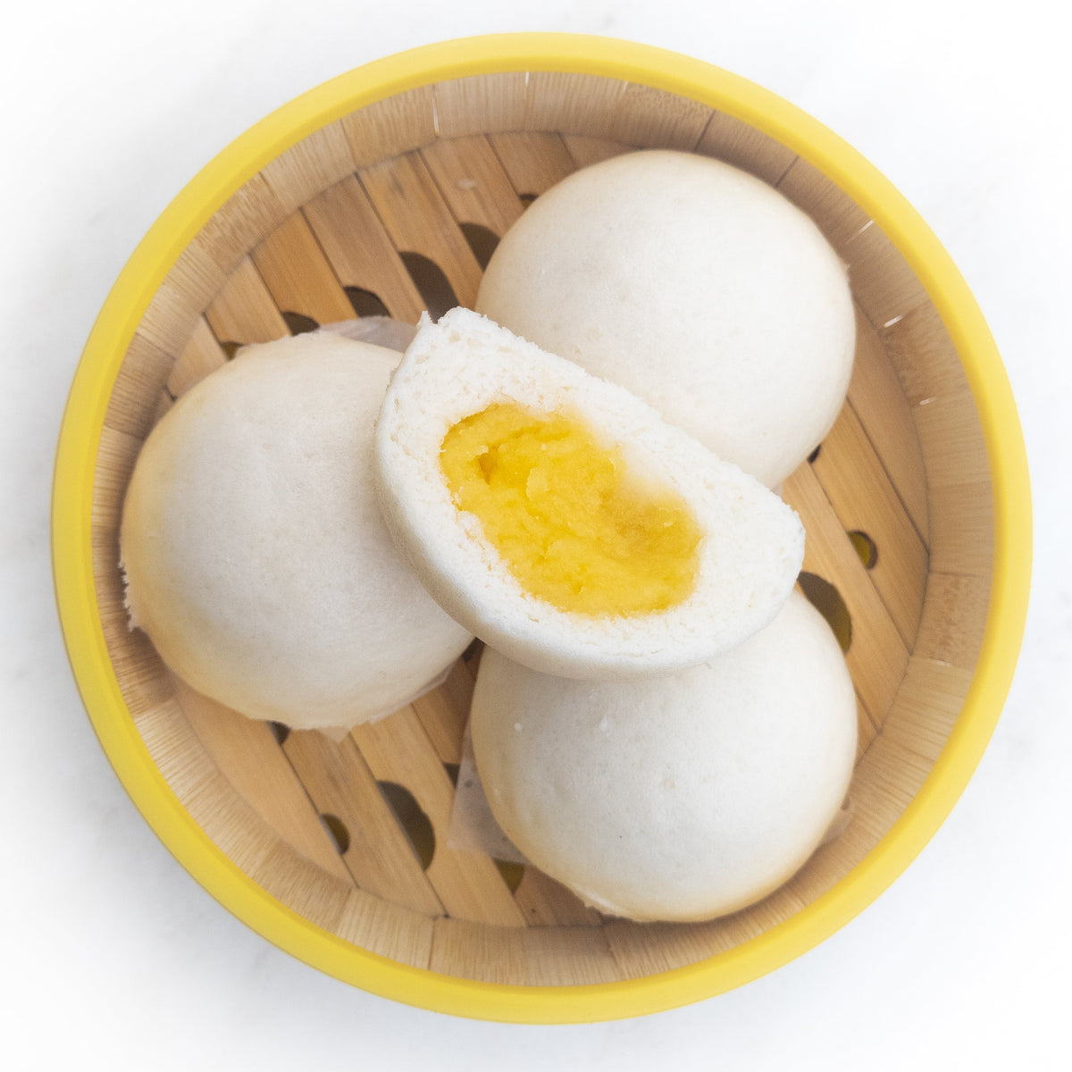 Custard Egg Bao — cooked