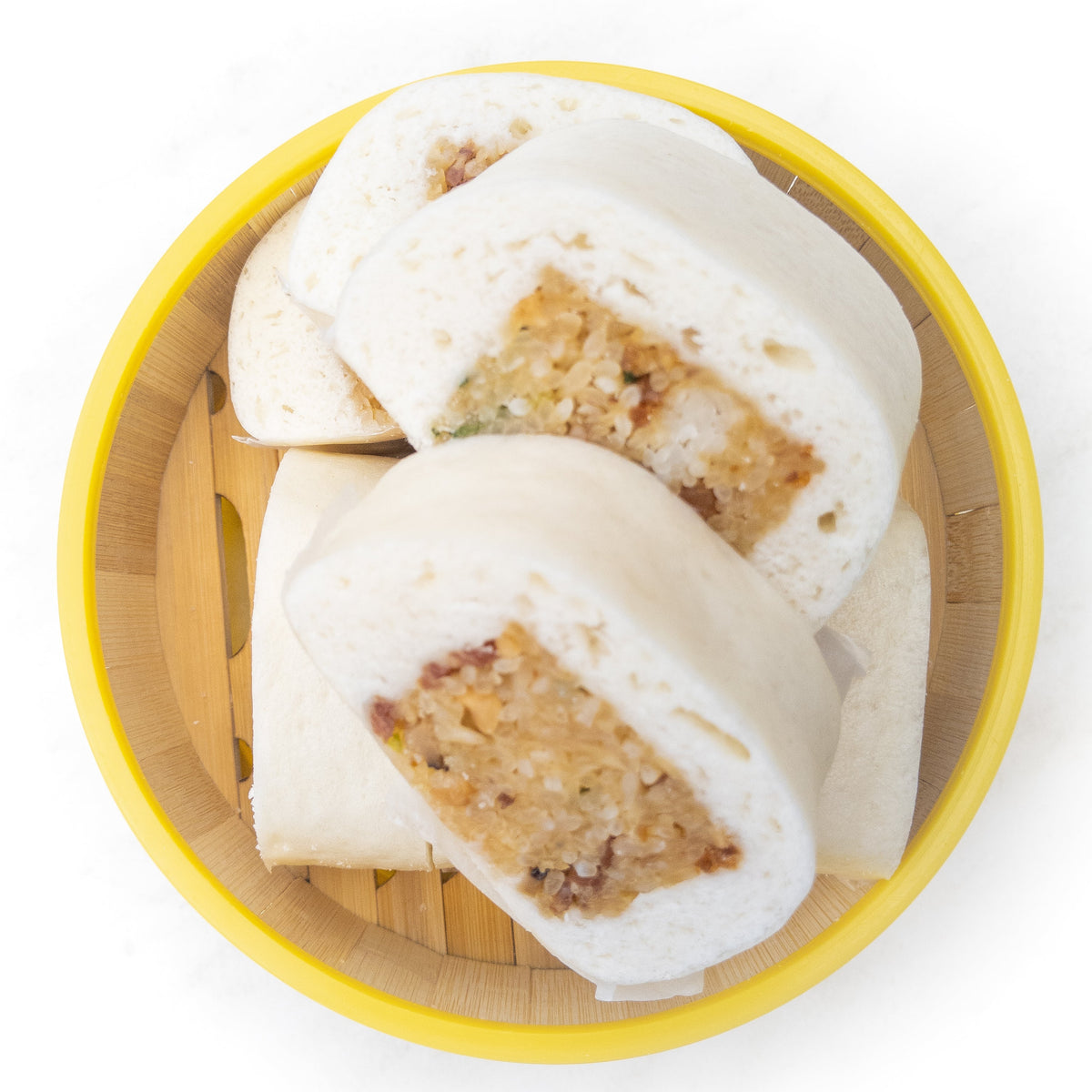 Glutinous Rice Bao Roll — cooked