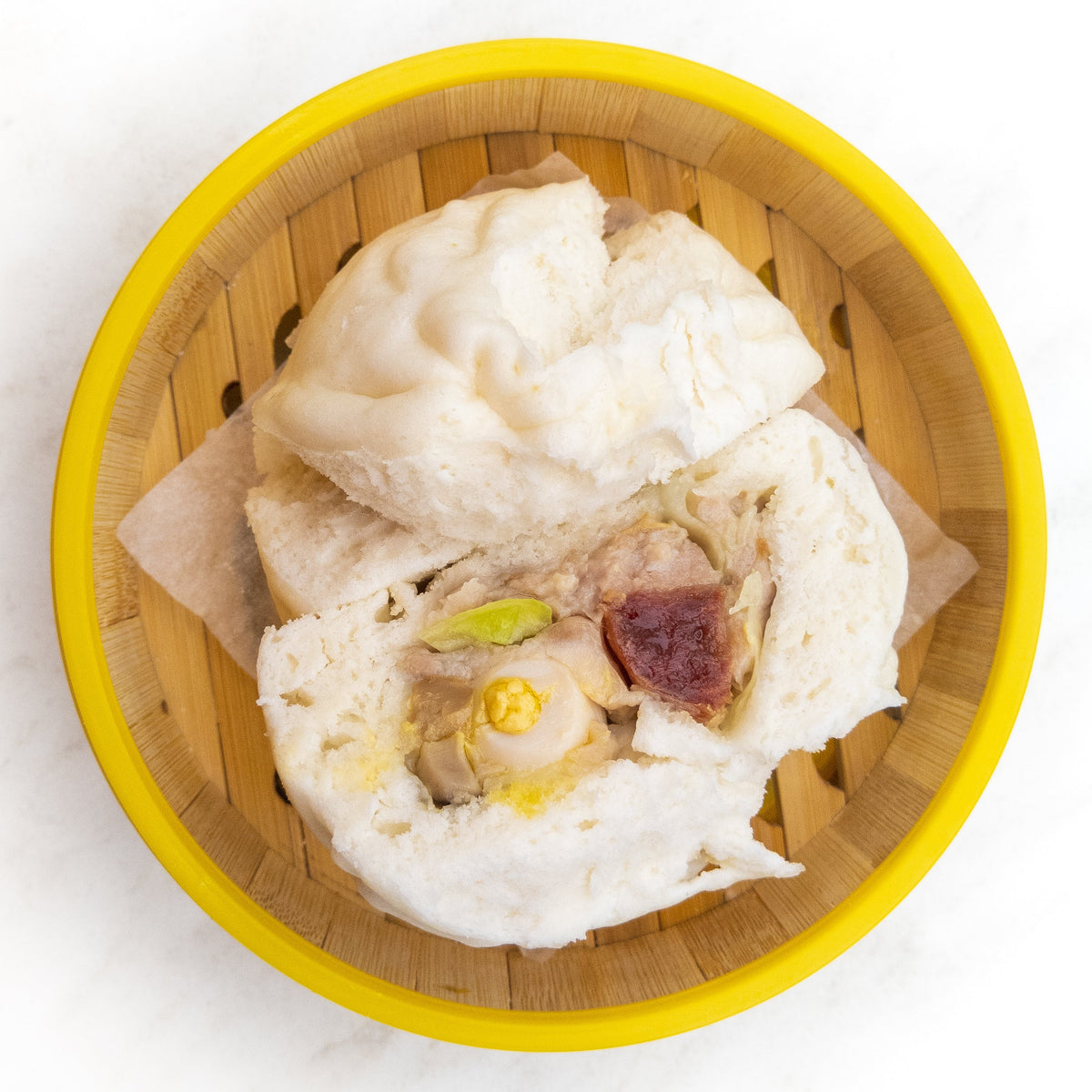 Chicken and Egg Big Bao — cooked