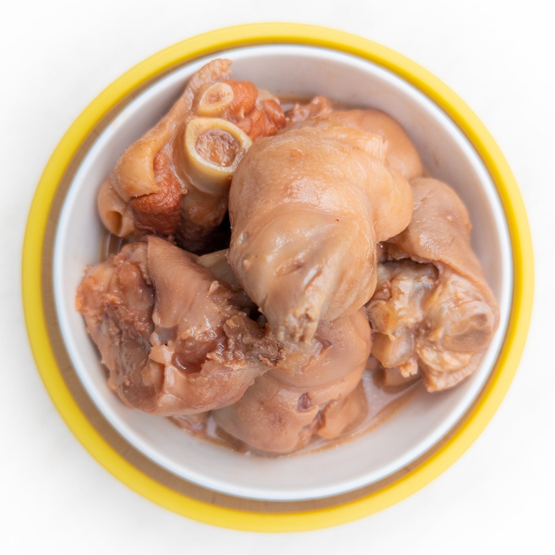Pork Trotter in Red Bean Curd Sauce — cooked