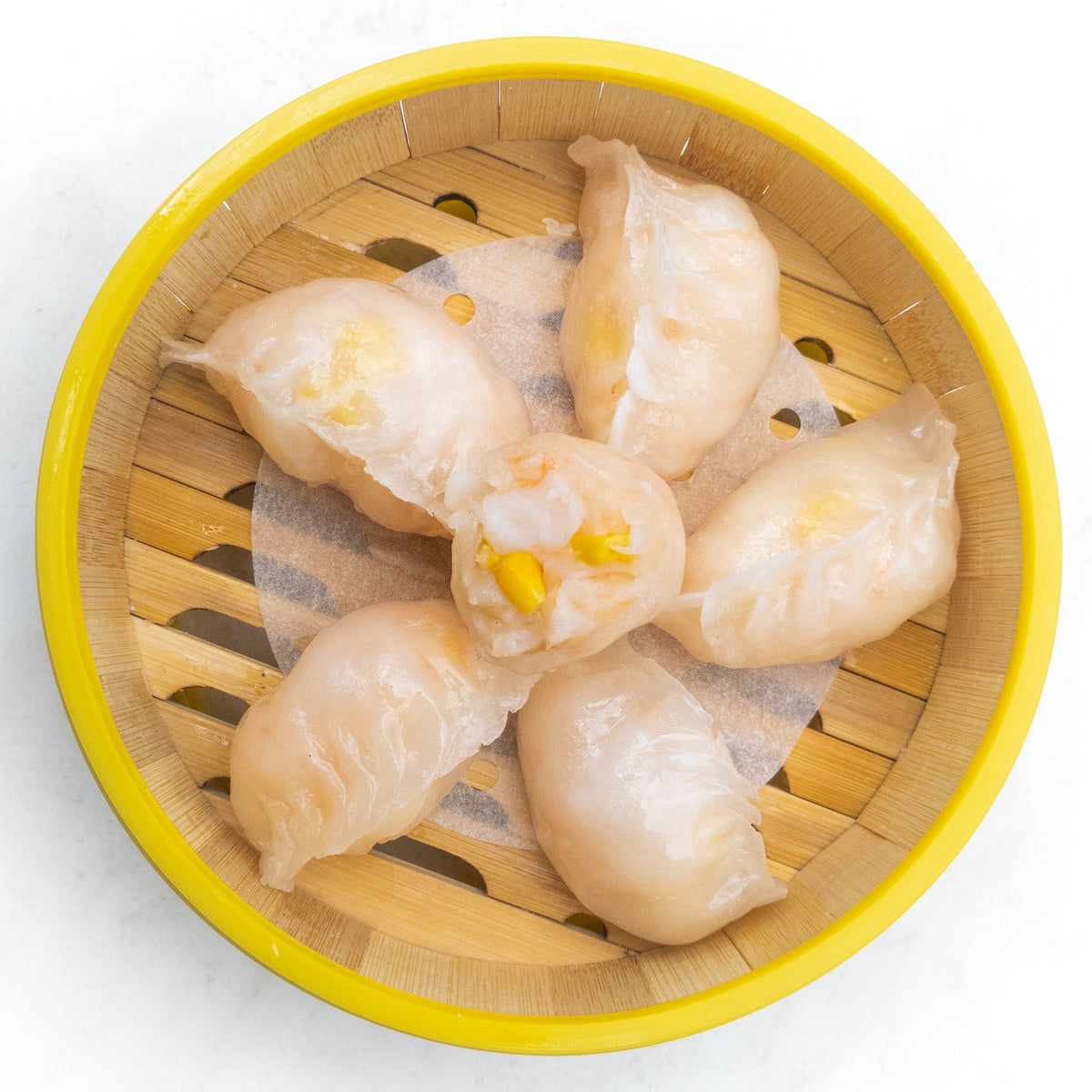 Sweet Corn Seafood Dumpling — cooked